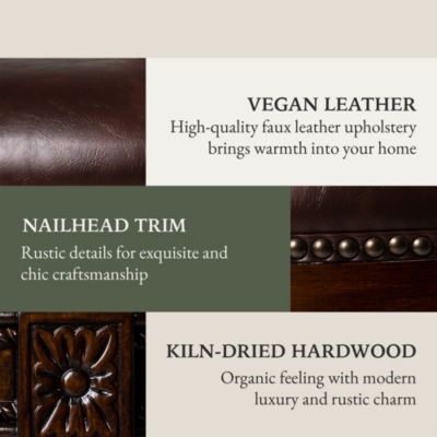 Pullman Wooden Swivel Stool, Dark Walnut w/ Leather, Set of 4