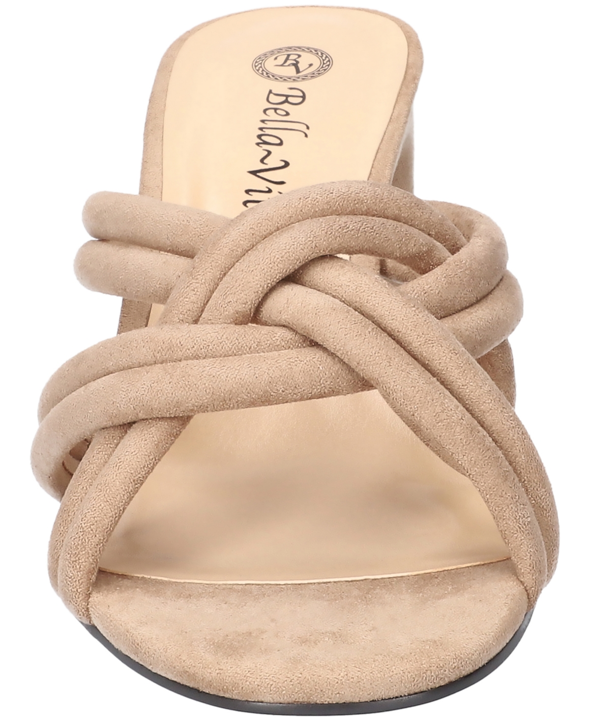 Bella Vita Carmen Slide Sandal In Almond Suede