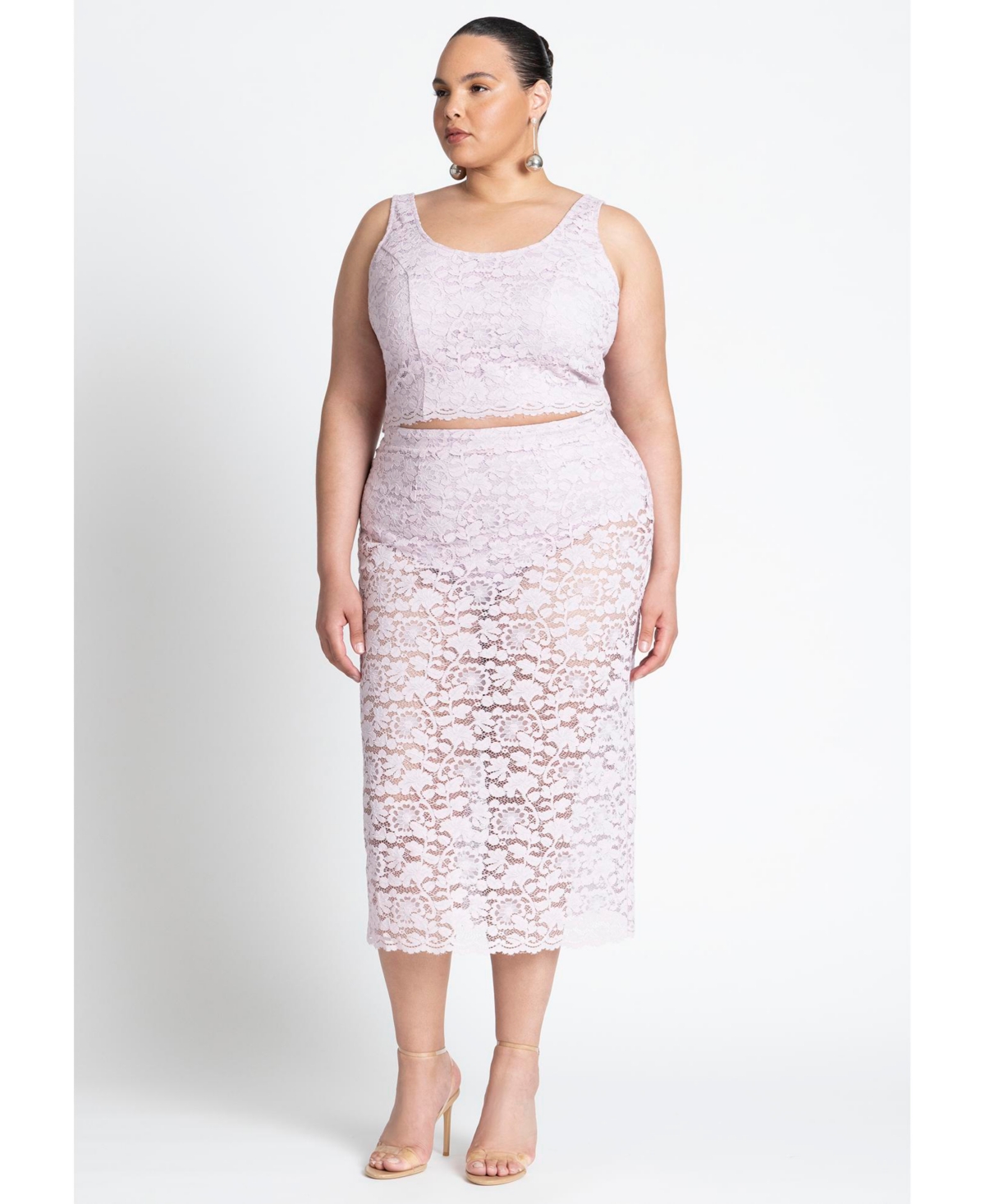 Eloquii Plus Size Fine Lace Top