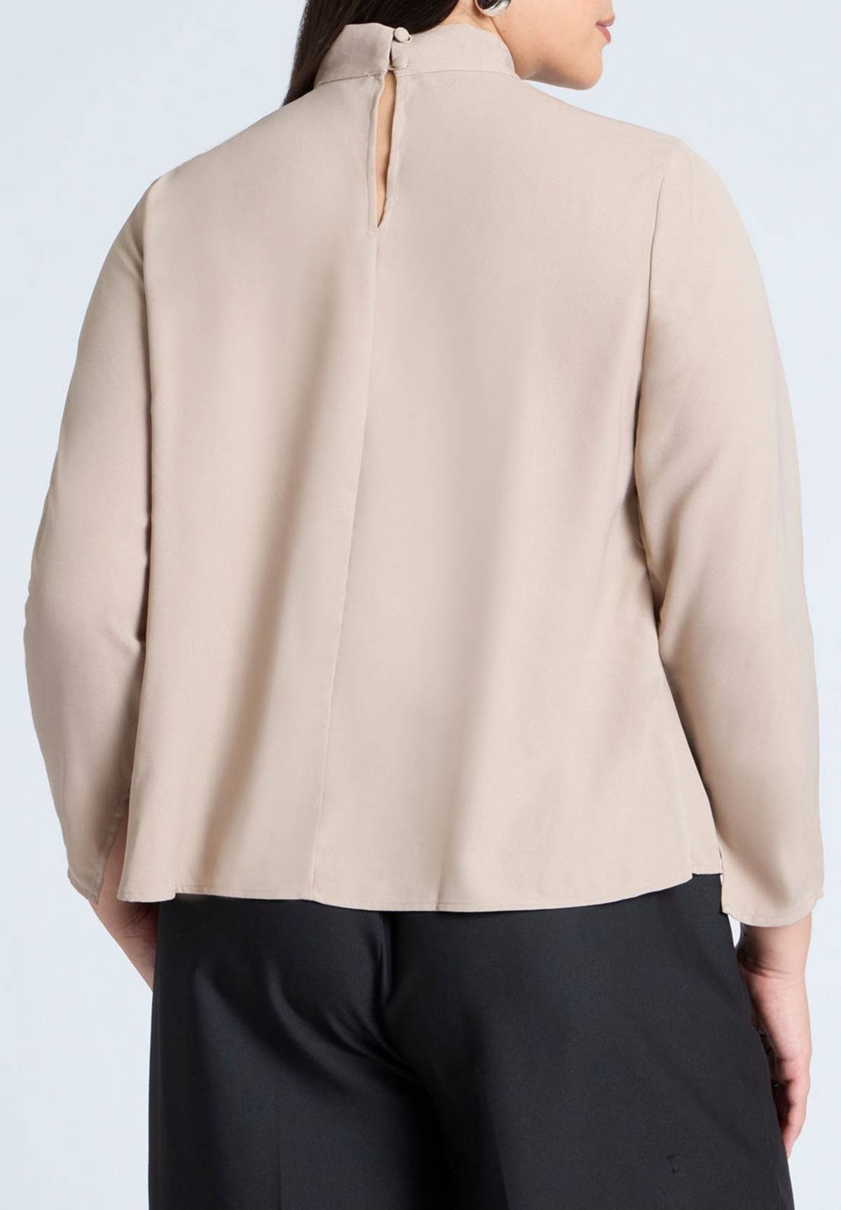 Eloquii Plus Size Drape Collar Blouse