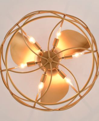 25.6" Femi Indoor Ceiling Fan with Light Kit and Remote