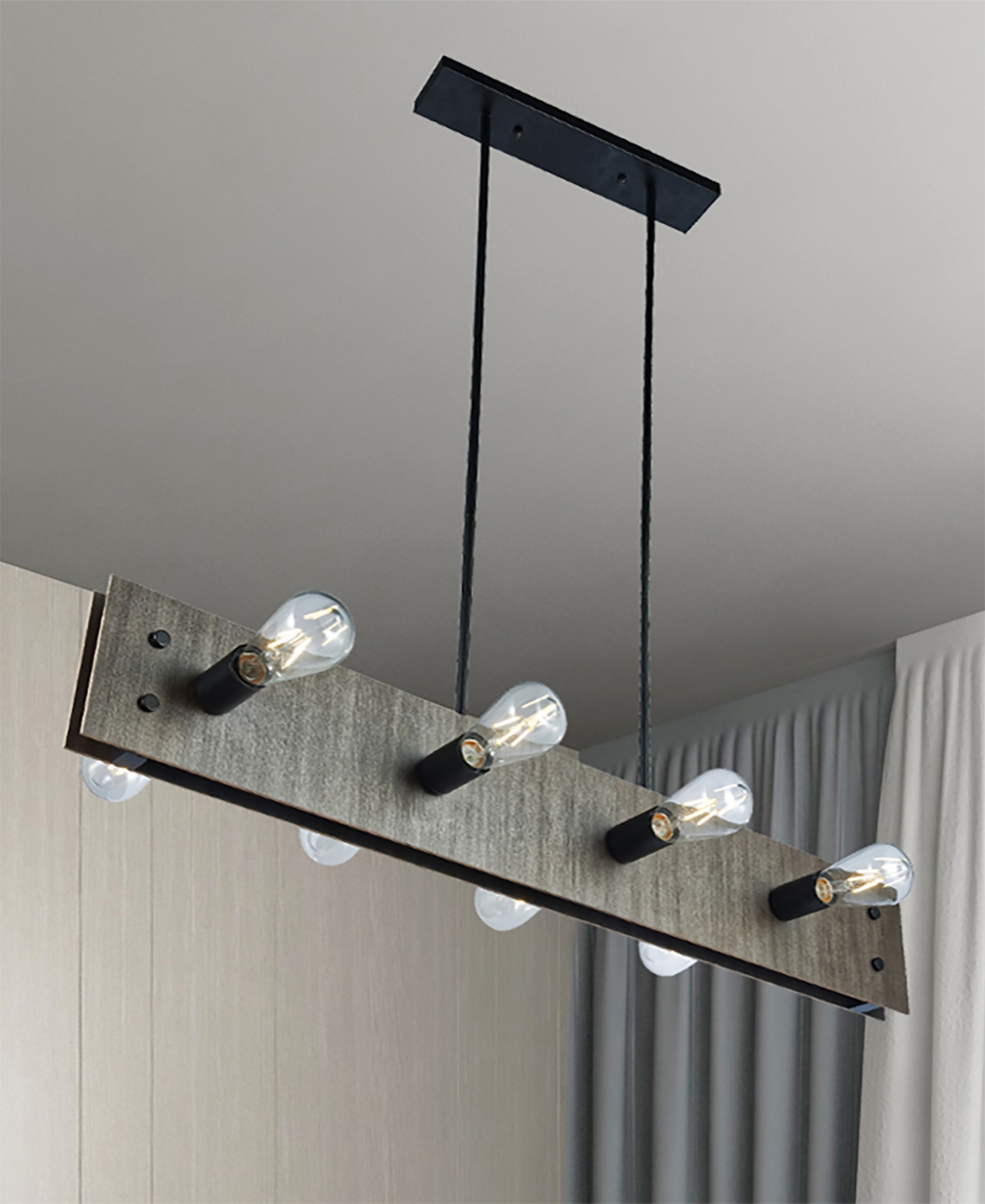 Home Accessories 39.4" Firone 10-light Indoor Chandelier With Light Kit In Black Steel