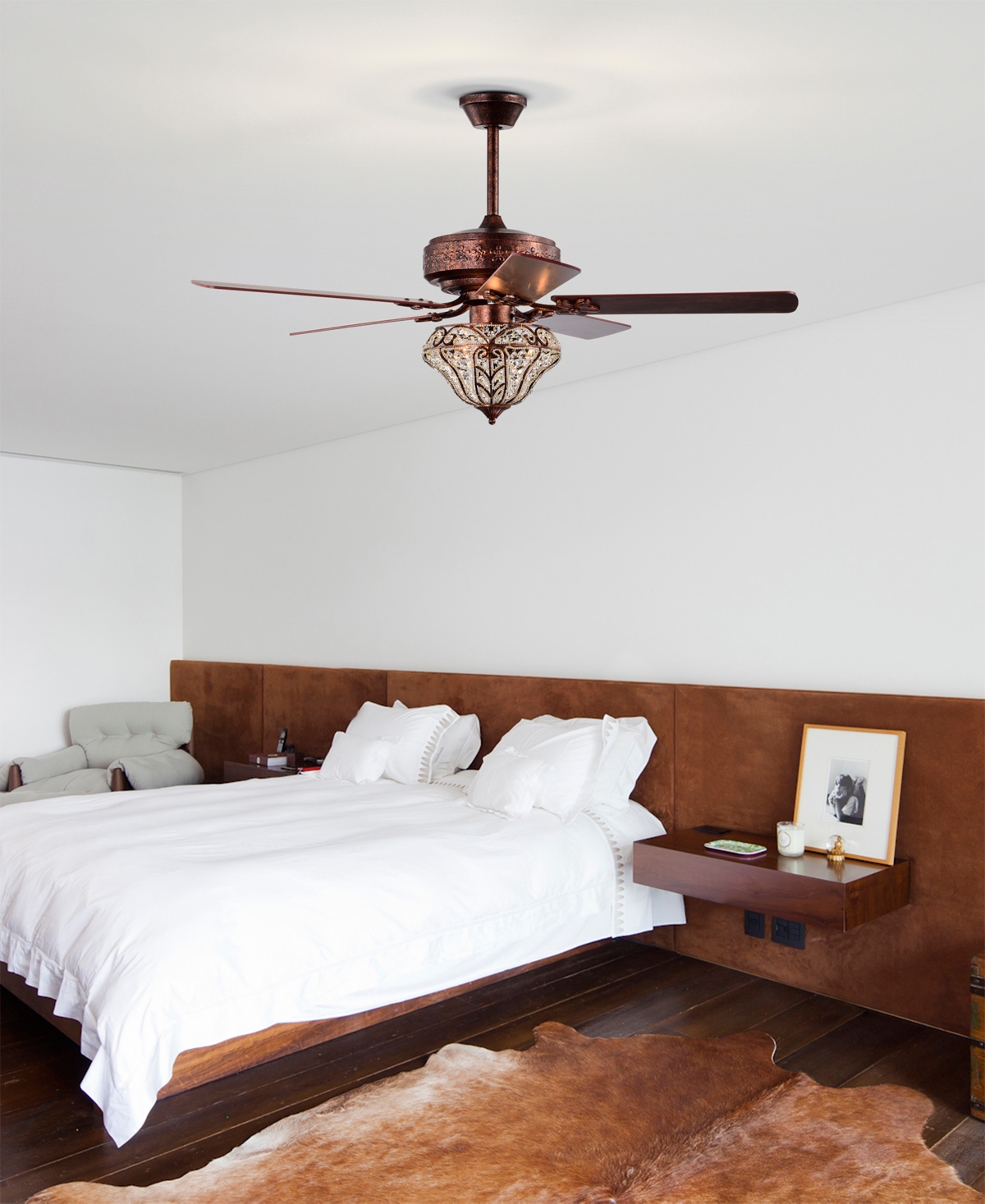 Home Accessories 52" Luella 3-light Indoor Ceiling Fan With Light Kit And Remote In Antique Copper