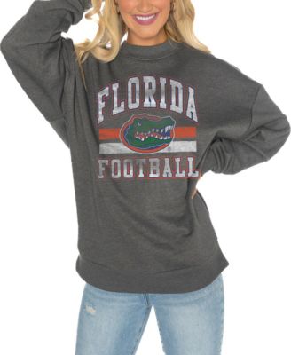 Gameday Couture Womens Charcoal Florida Gators Good Vibes Premium Fleece Drop Shoulder Pullover Sweatshirt 8790₽