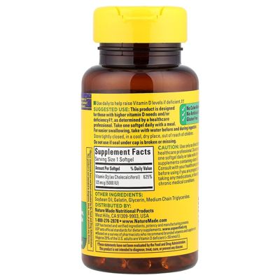 D3  125 mcg (5 000 IU)  -  90 Softgels