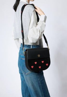 Victoria Hyde London Love Heart Bag with Red Heart Embroidery 15090₽