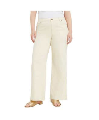 Women's June + Vie Curvie Fit Wide-Leg Jeans