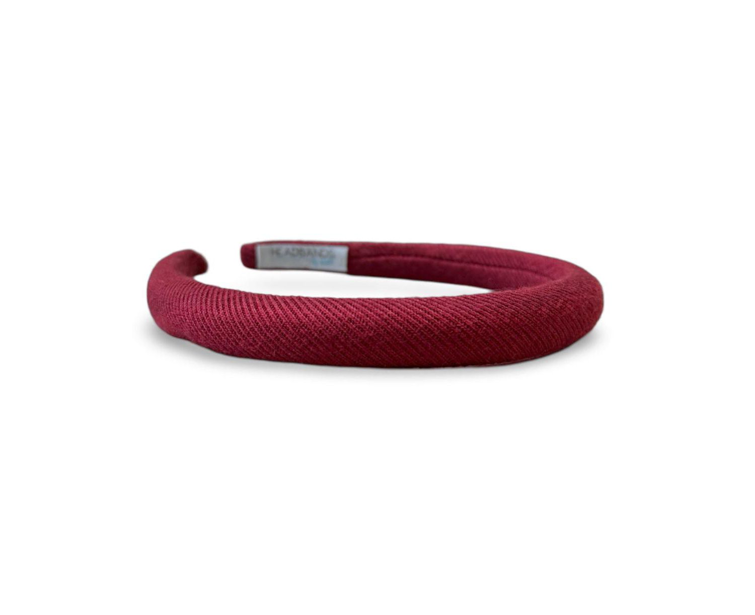 Padded Thin Velvet Headband - Crimson Red