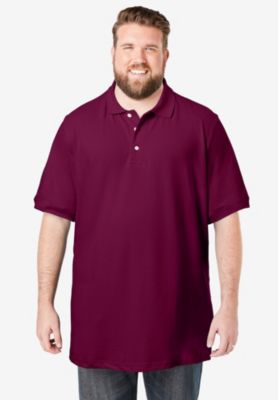 Big & Tall Shrink-Less Longer-Length Cotton Polo Shirt