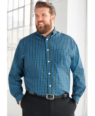 Men's Long Sleeve Wrinkle-Free Plaid Shirt