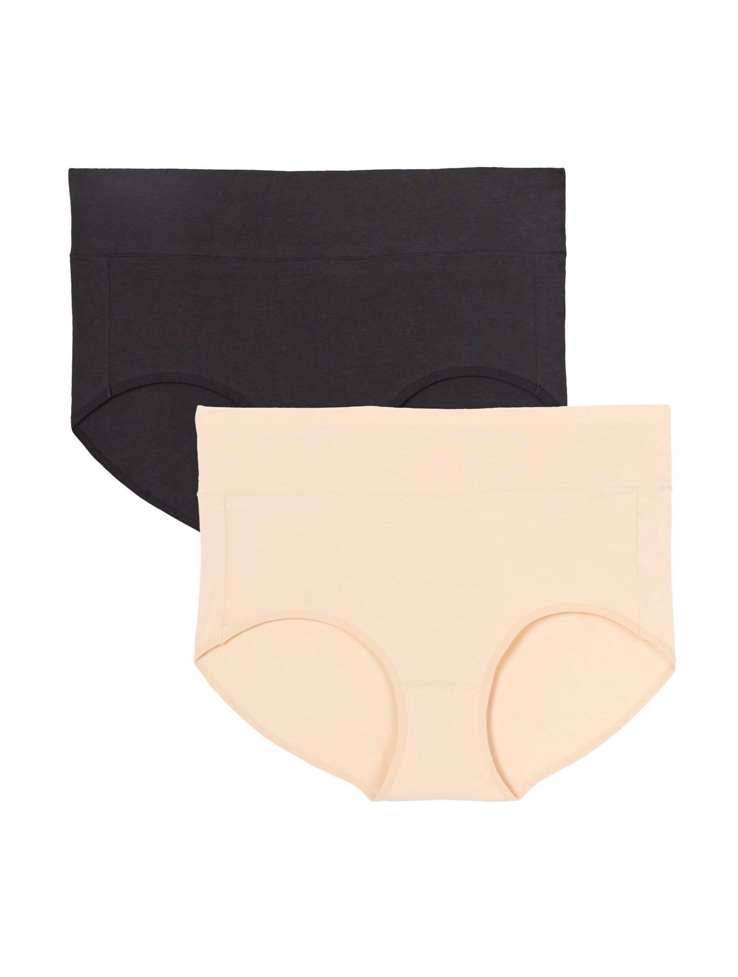 Women's Cotton Spandex Comfort Waist Brief 2-Pack