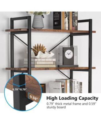 5 Tier Bookshelf, Modern Etagere Bookcase with Metal Frame, Tall Book Shelf Unit for Living Room, Study, Home Office, Black Friday Deals