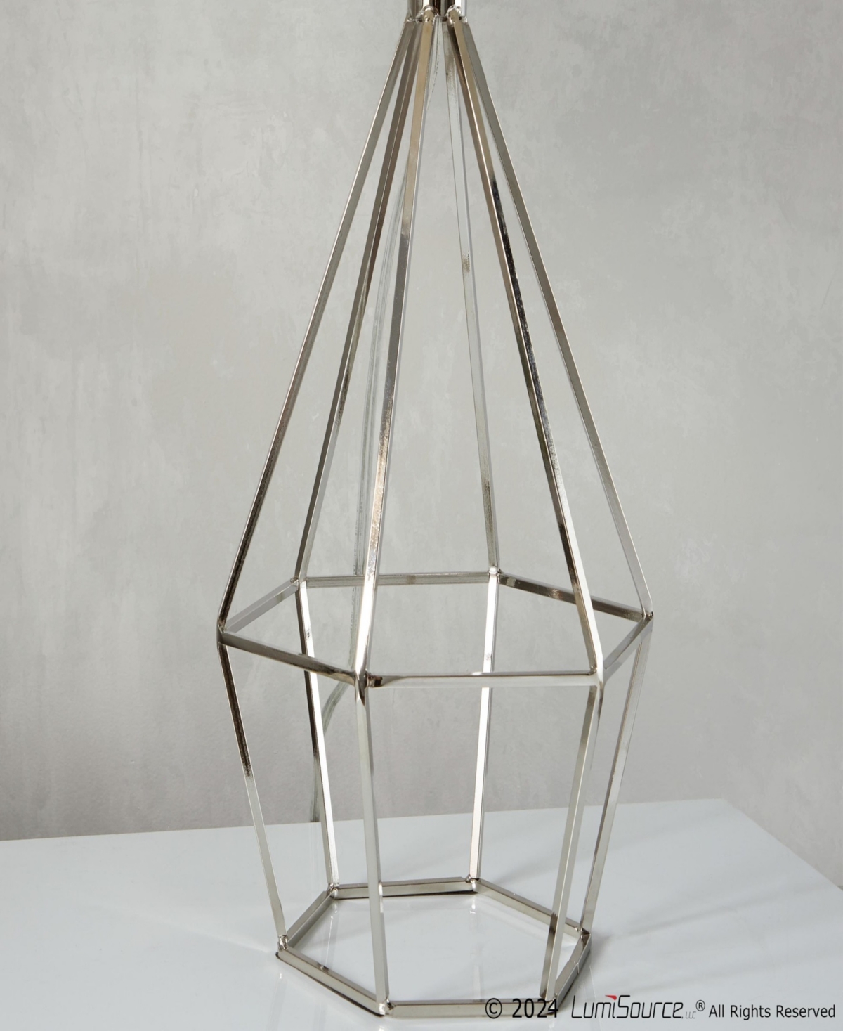 Lumisource Geome 27" Contemporary Table Lamp, Set Of 2 In Silver