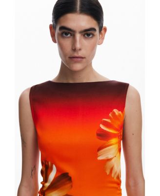 Women's Ombre asymmetrical dress