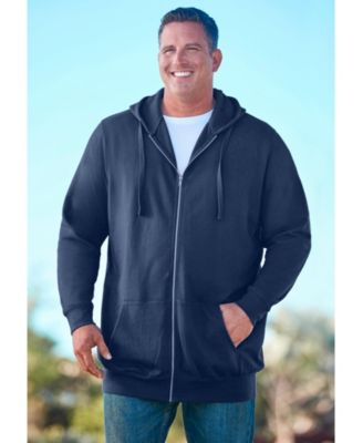 KingSize Big - Tall Longer-Length Fleece Full Zip Hoodie 9590₽