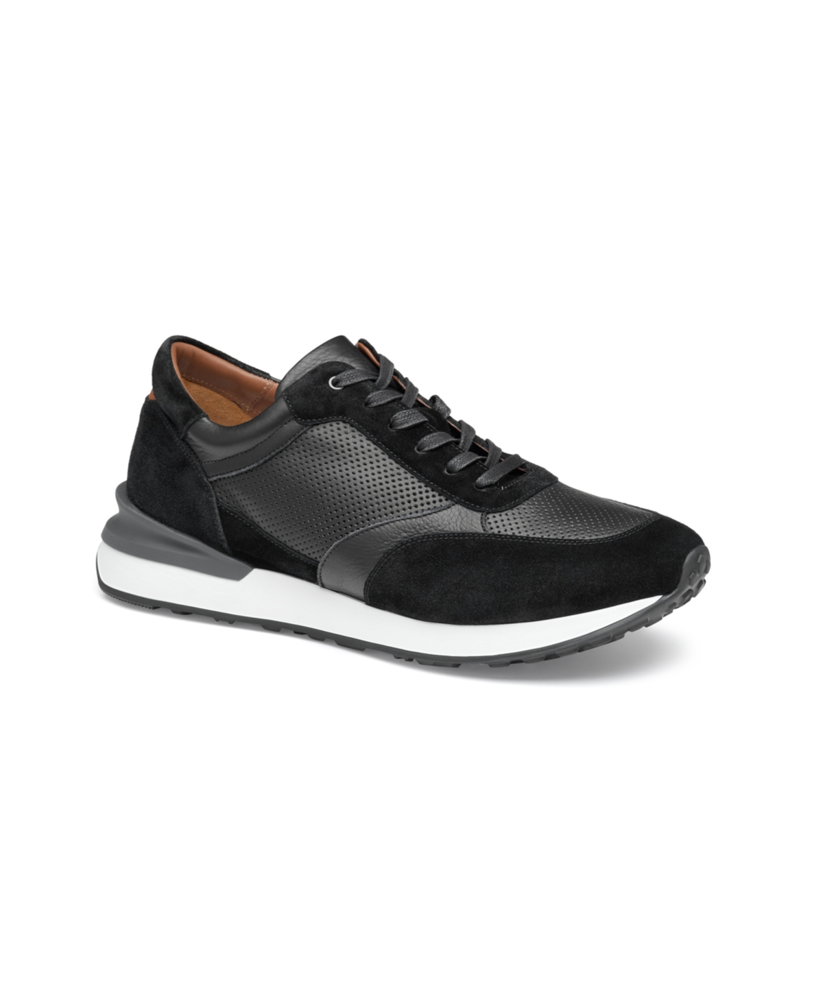 Johnston & Murphy Men's Briggs Perfed Lace-Up Shoe -Gray