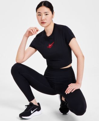 Nike - Women's Chill Knit Cropped Logo T-Shirt