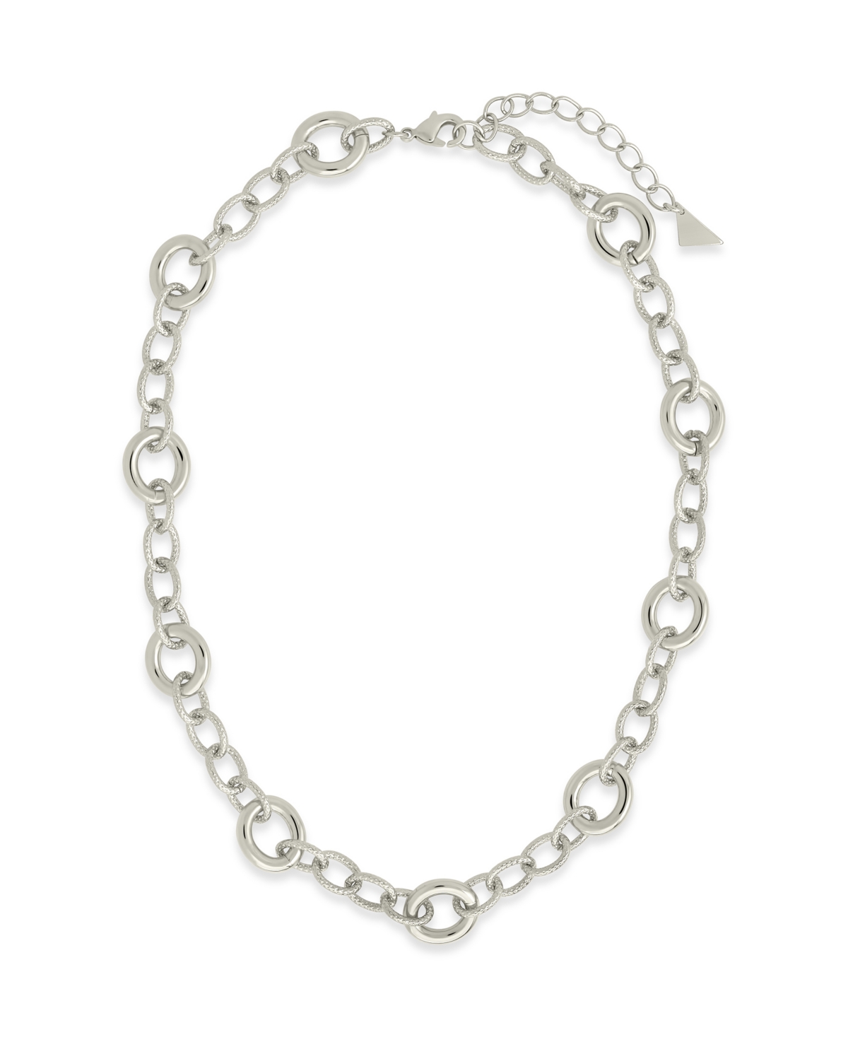 Sterling Forever Carter Round Statement Link Necklace In Metallic