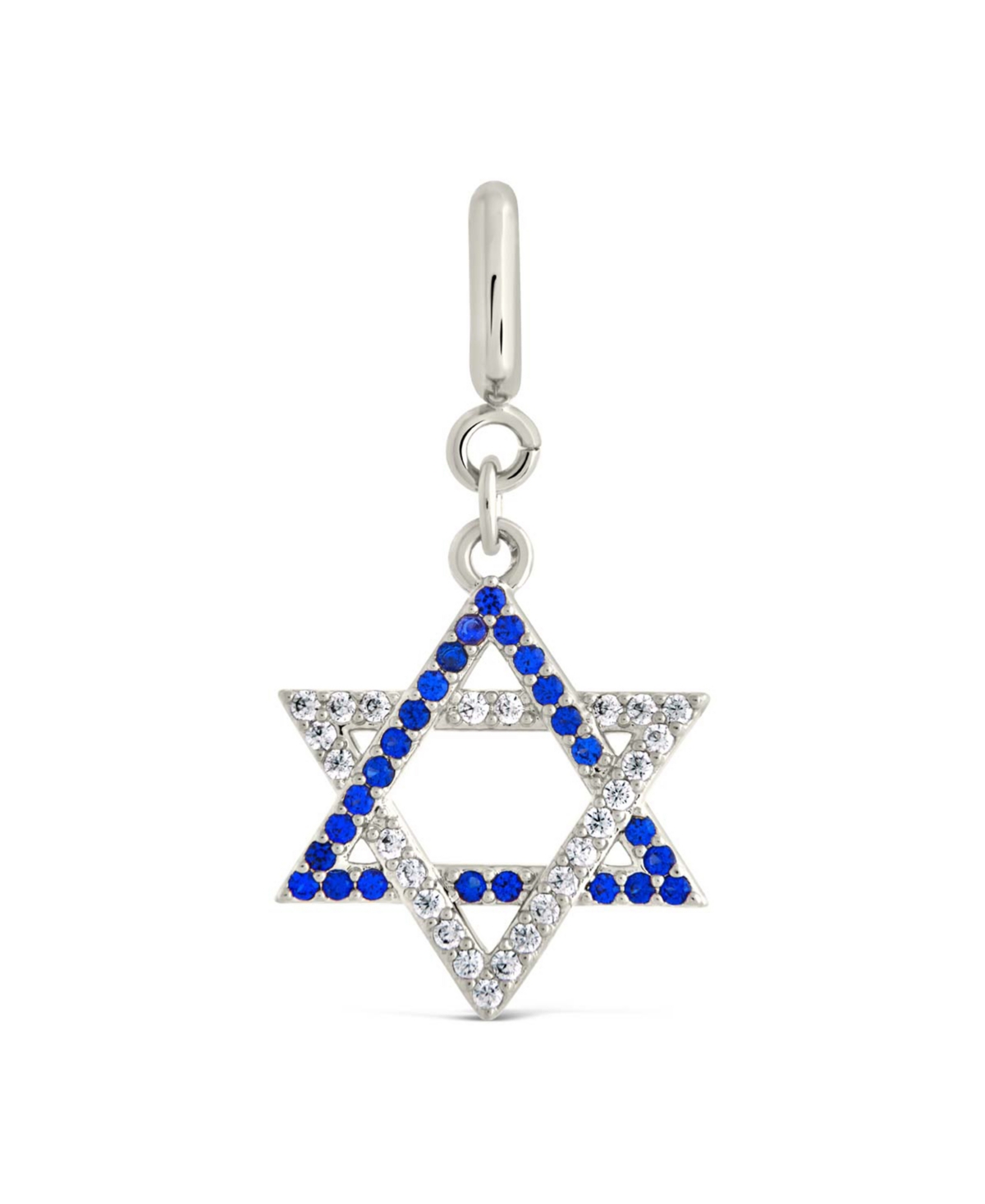 Sterling Forever Cubic Zirconia Star Of David Charms In Silver