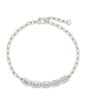 Nyssa Bezel Cubic Zirconia Station Bracelet