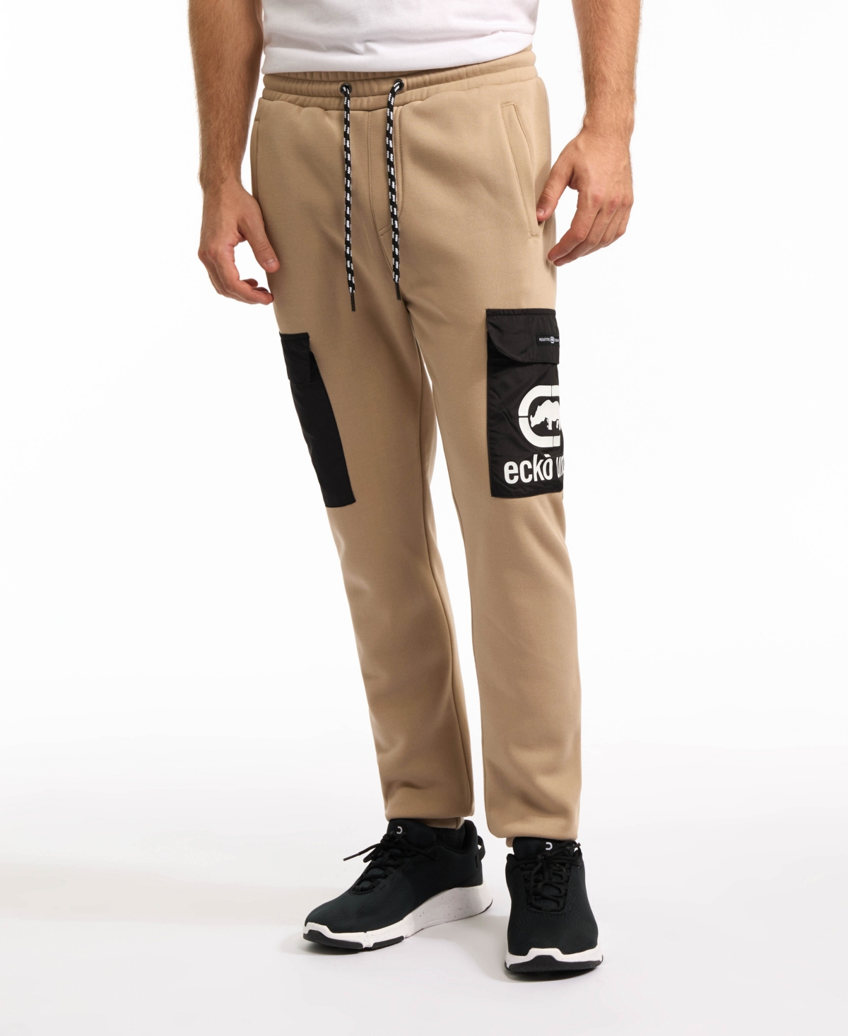Ecko Unltd Men's Patch Parcel Jogger In Taupe