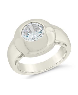 Zora Cubic Zirconia Dome Signet Statement Ring