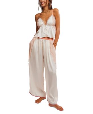 Free People - Women's Anywhere With You Lace-Trim Lounge Set