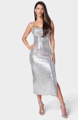 Women's Spaghetti Gown Long Slim Dress