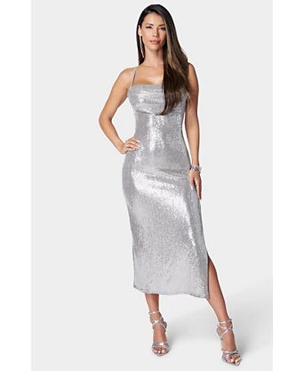 Women's Spaghetti Gown Long Slim Dress