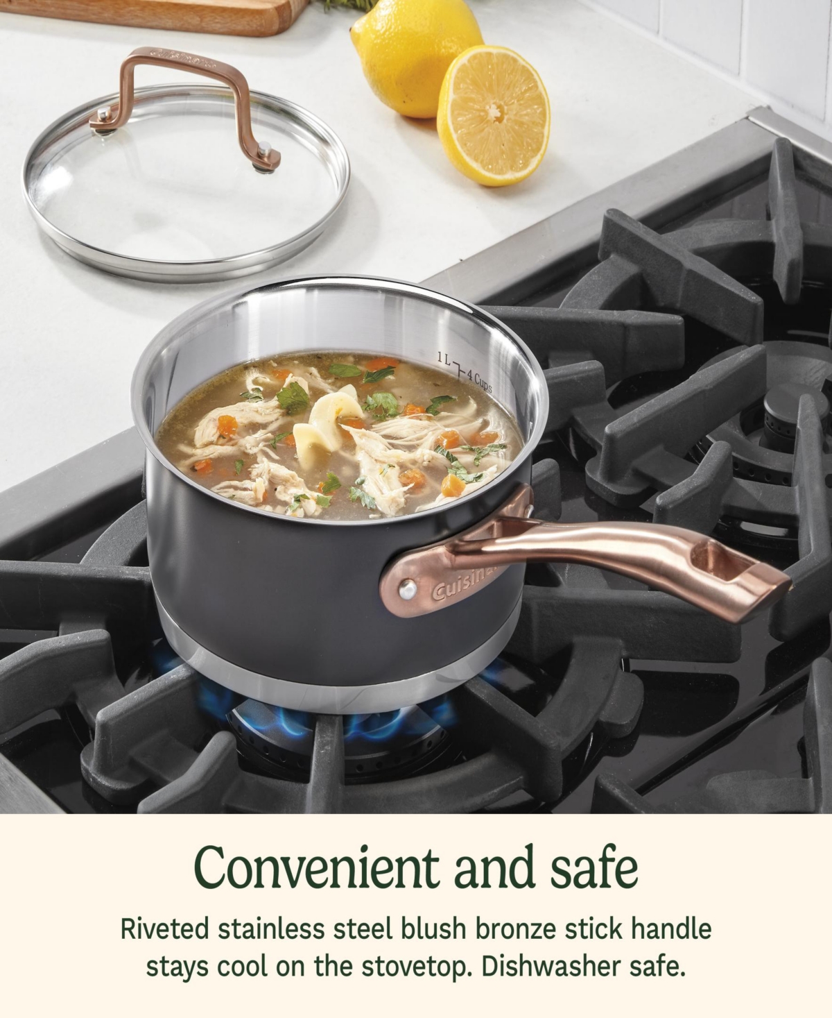 Cuisinart Matte Black Elegance 1.5-qt. Saucepan & Lid In Matte Black