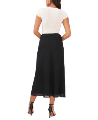 【in a row】Cutting pleat midi skirt + keyring Lovely Black Midi Skirt/skirt With Pockets/belted Black