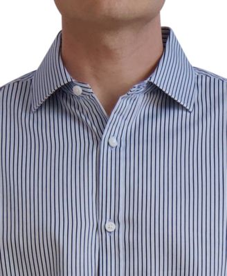 Men's Slim-Fit Stripe Dress Shirt