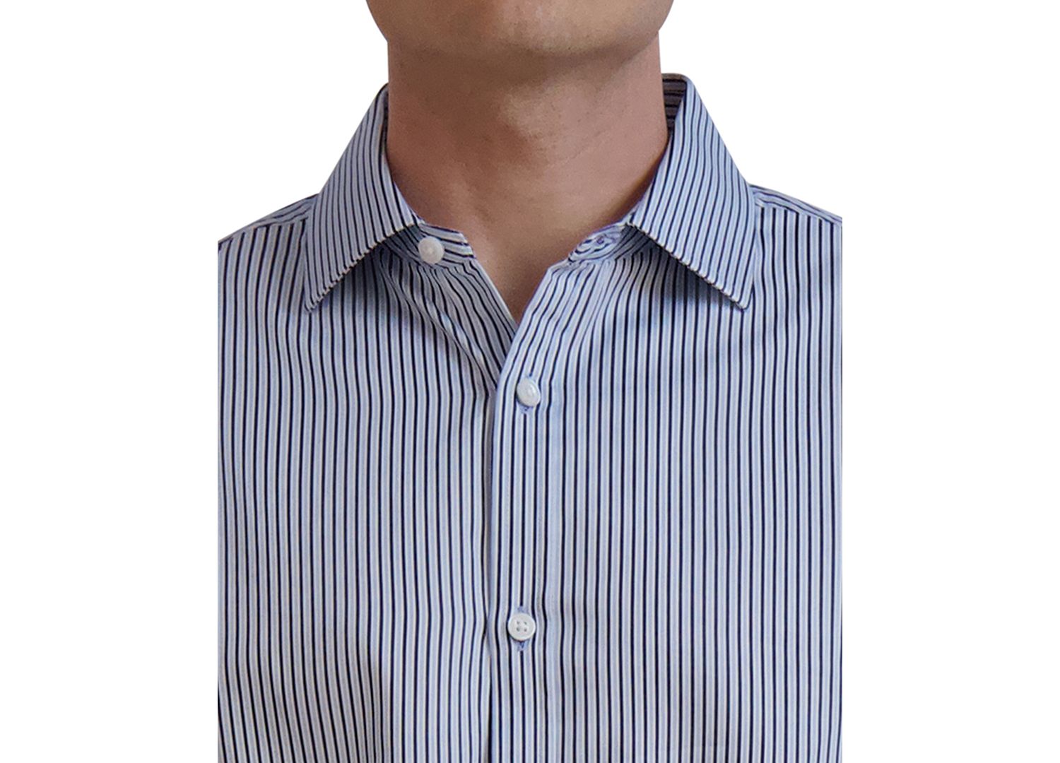 Men's Slim-Fit Stripe Dress Shirt