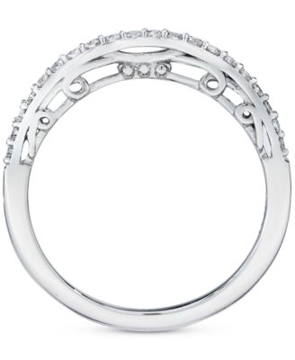 Vanilla Diamond Wavy Band (1/6 ct. t.w.) in 14k White Gold