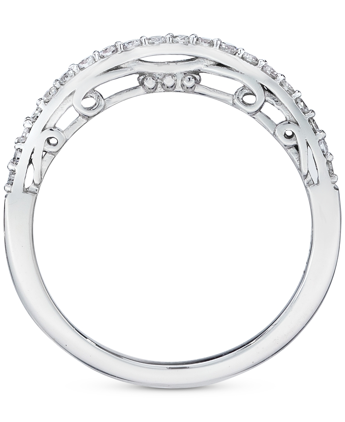 Le Vian Vanilla Diamond Wavy Band (1/6 Ct. T.w.) In 14k White Gold In White Gold