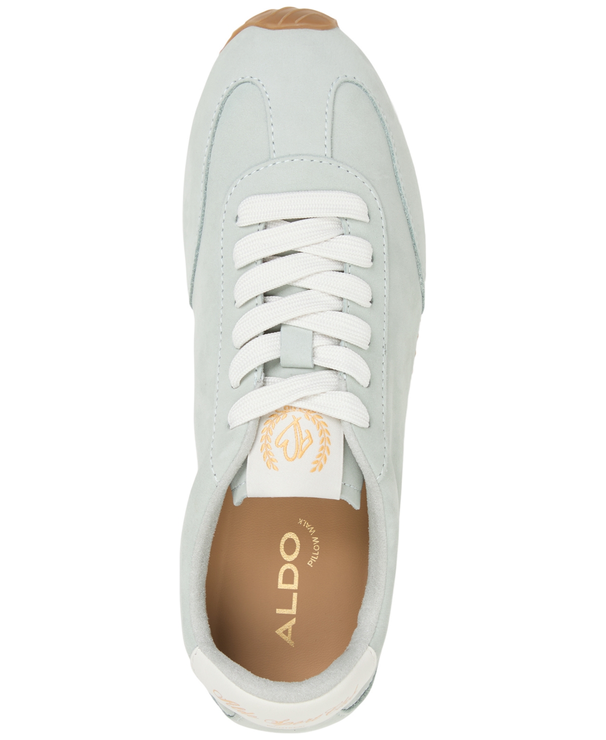 Shop Aldo Women's Carefree Lace-up Jogger Sneakers In Green Suede