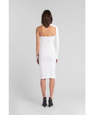 white long sleeve dress macys Winter White Dress