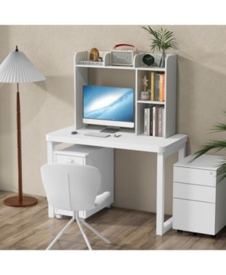3-Tier Multipurpose Desk Bookshelf with 4 Shelves
