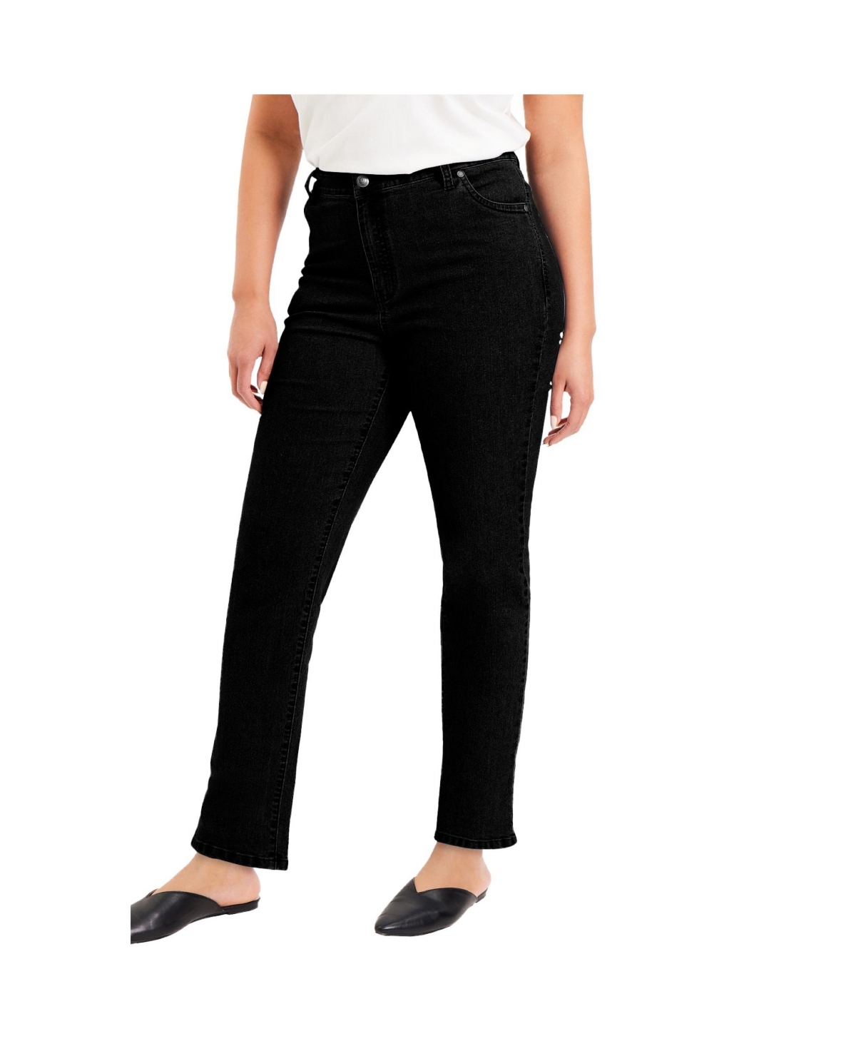 June + Vie Plus Size June + Vie June Fit Straight-Leg Jeans