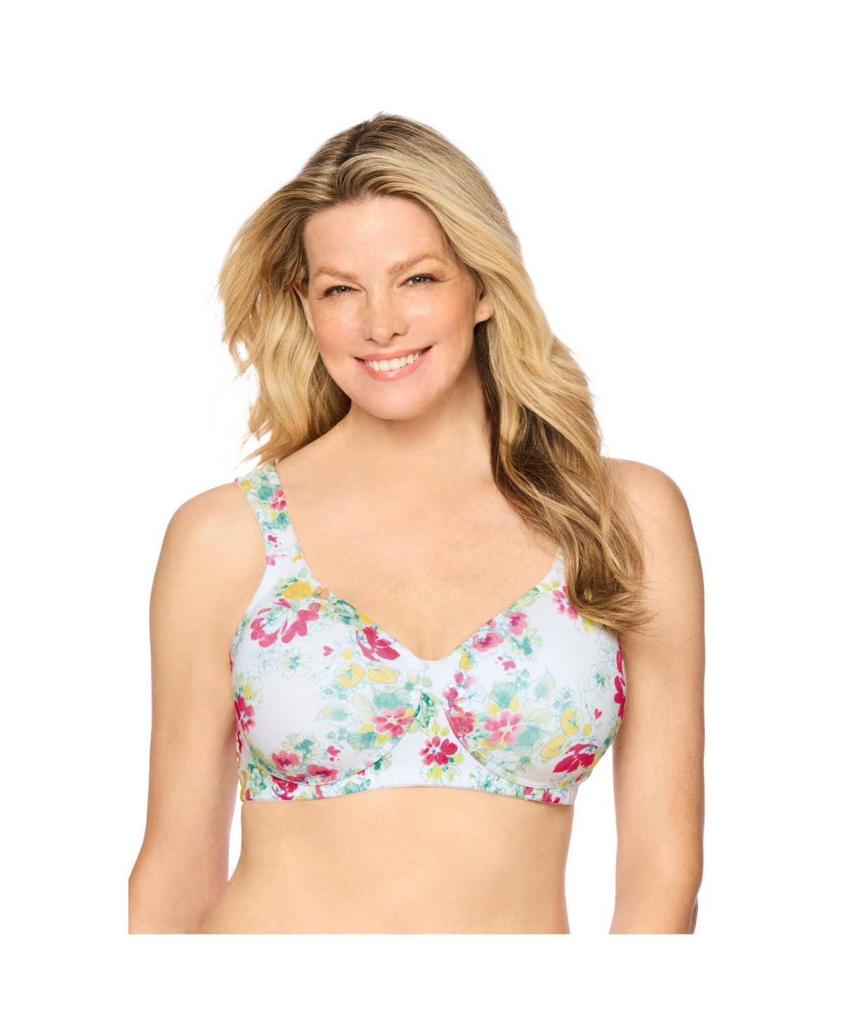 Comfort Choice Plus Size Cotton Wireless Lightly Padded T-Shirt Bra