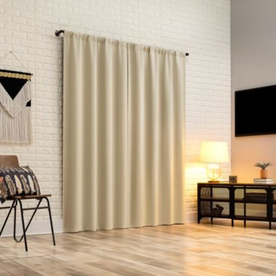 Bergen Theater Grade Extreme 100% Blackout Rod Pocket Curtain Panel