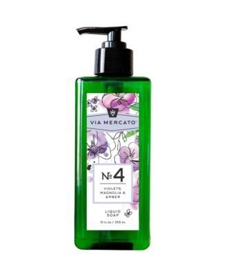 European Soaps Via Mercato Liquid Hand Soap, 12 Fl Oz, No. 6 - Fig, Orange Blossom & Cedarwood - No 4, violet, magnolia  amber
