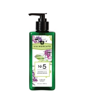 European Soaps Via Mercato Liquid Hand Soap 12 Fl Oz No 6 - Fig Orange Blossom Cedarwood - No 5 waterlily sandalwood 22$