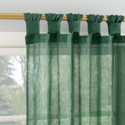 Krista Holiday Twist Tab Sheer Tab Top Curtain Panel