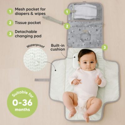 Ezee Diaper Changing Pad, Portable Diaper Changing Mat, Waterproof Foldable Diaper Changing Pad
