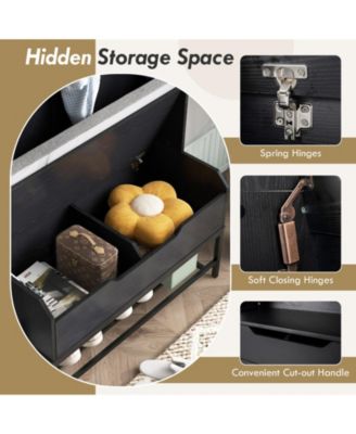 69 Inches Tall Hall Tree 4-in-1 Coat Rack with Seat Cushion and Shoe Storage