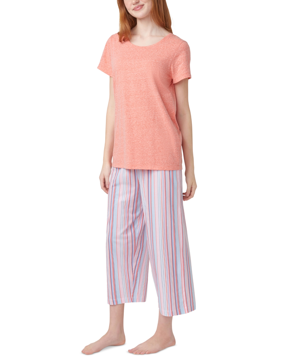Shop Hue Women's Solid Short-sleeve Scoop-neck Pajama T-shirt In Dubarry