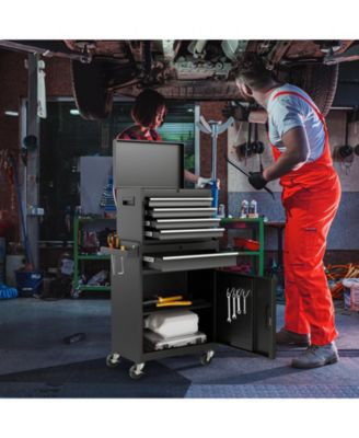 2-in-1 Tool Chest and Cabinet with 5 Sliding Drawers