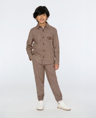 Big Boys Long Sleeve Button Up Shirt