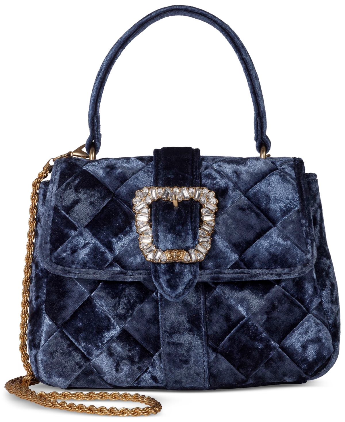 SAM EDELMAN BRIT TOP HANDLE SMALL VELVET CROSSBODY 
